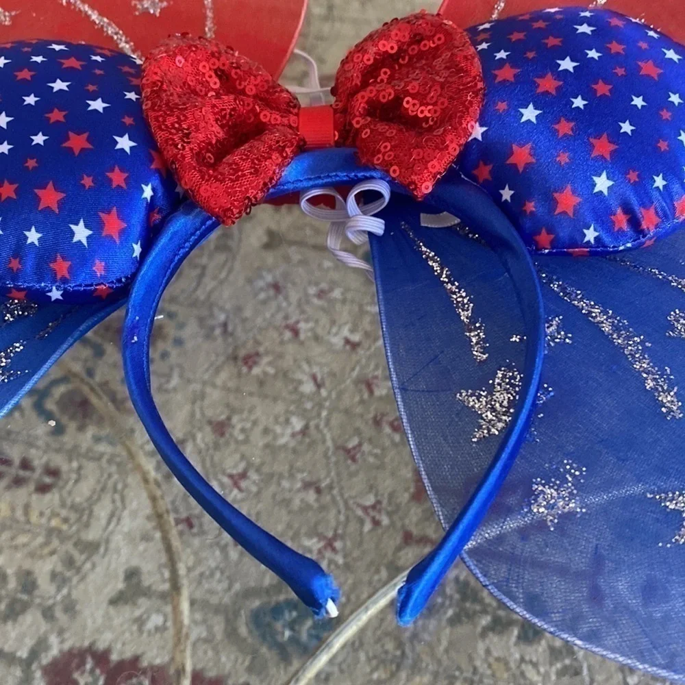 Disney Sequin USA AMERICA Stars & Stripes Ears & Patriotic Wings